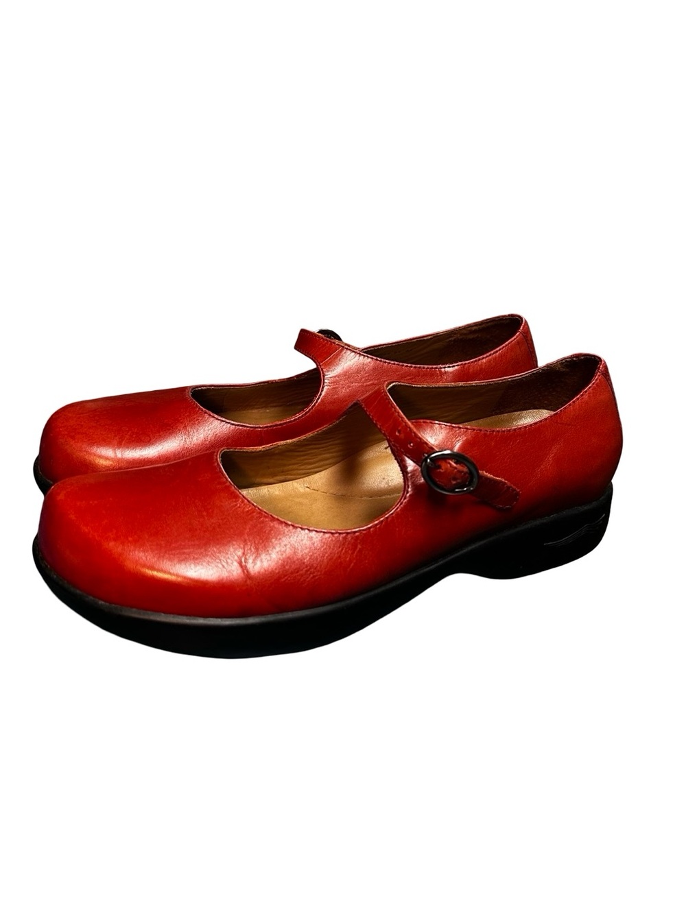 Dansko Red Mary Jane Clog Shoes SZ 41 EU 10.5 US Comfort Office Round Toe Boho